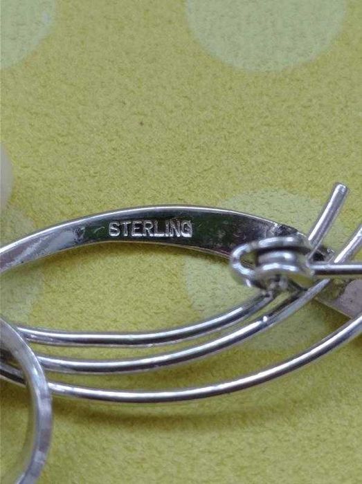 Брошка с жемчугом sterling
