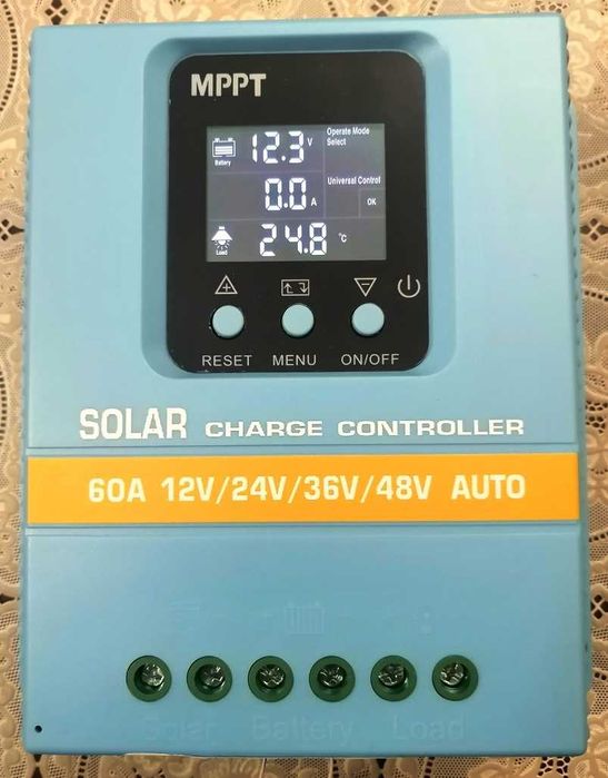 МРРТ 60A контролер заряду АКБ від сонячних панелей 12-24-36-48в PV100V
