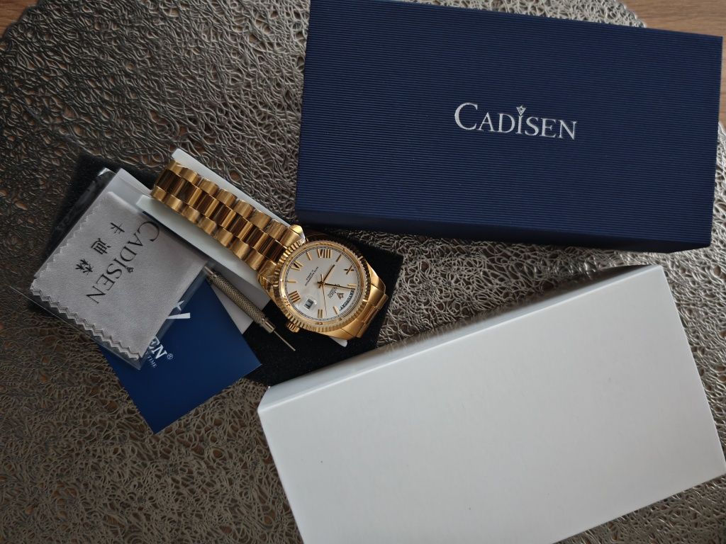 Nowy Zegarek Cadisen Automatic w kolorze złota