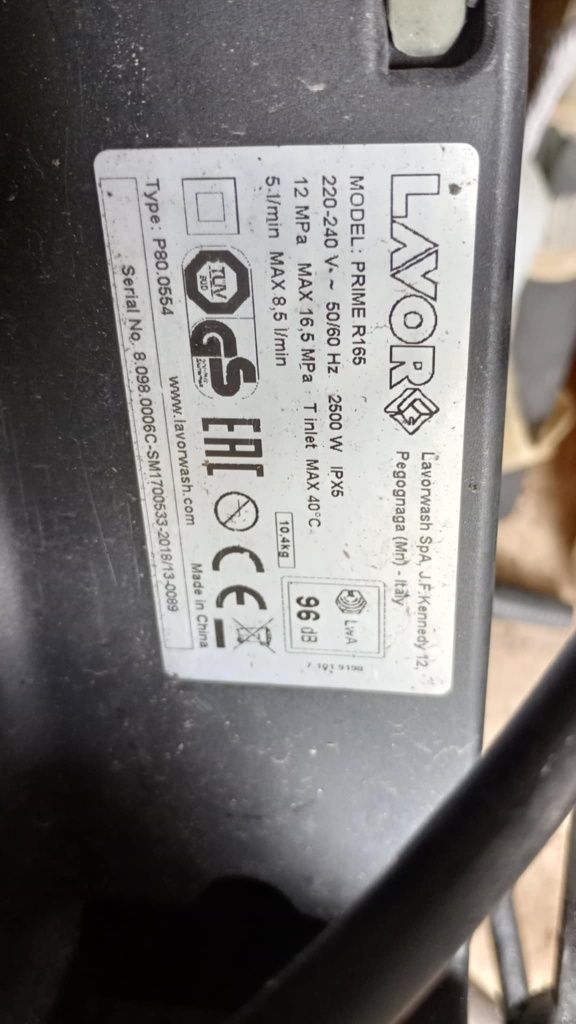 Myjka ciśnieniowa Lavor Prime R165
