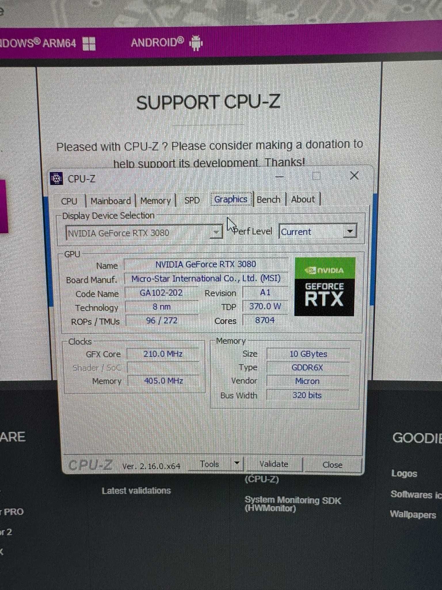 MSI RTX 3080 Gaming Z Trio