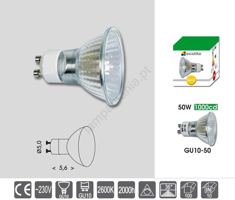 Lâmpada de halogéneo industrial GU10/50W/230V