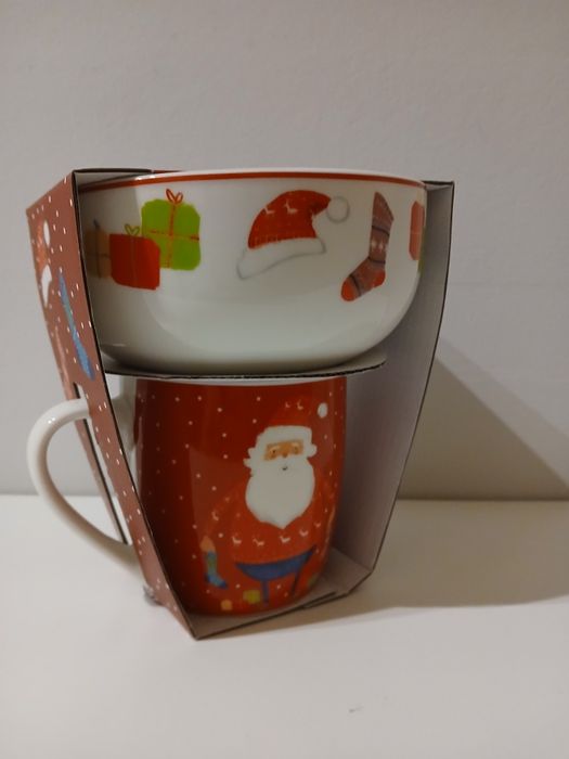 Conjunto de taça e caneca de Natal