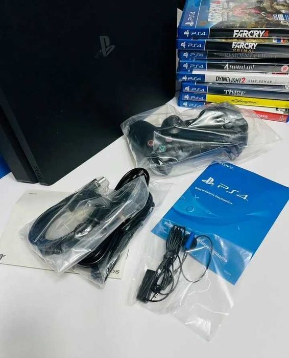 Приставка Playstation PS4 Slim 1TB | 10 Ігор | Гарантія | Наложка
