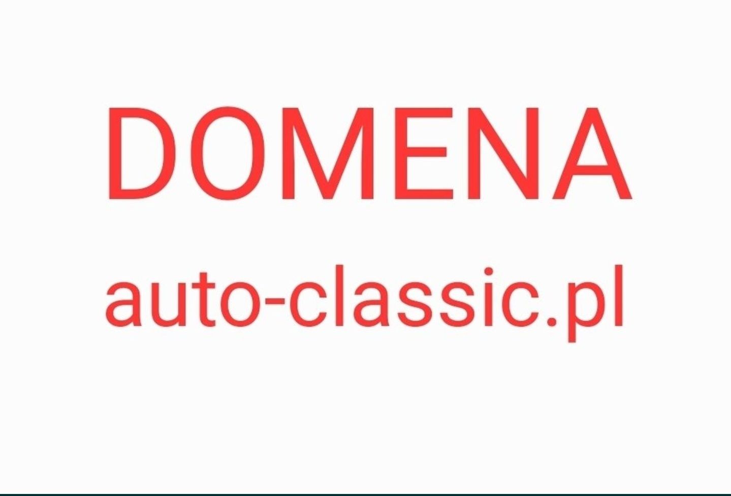 SUPER OKAZJA. Domena auto-classic.pl na sprzedaż.