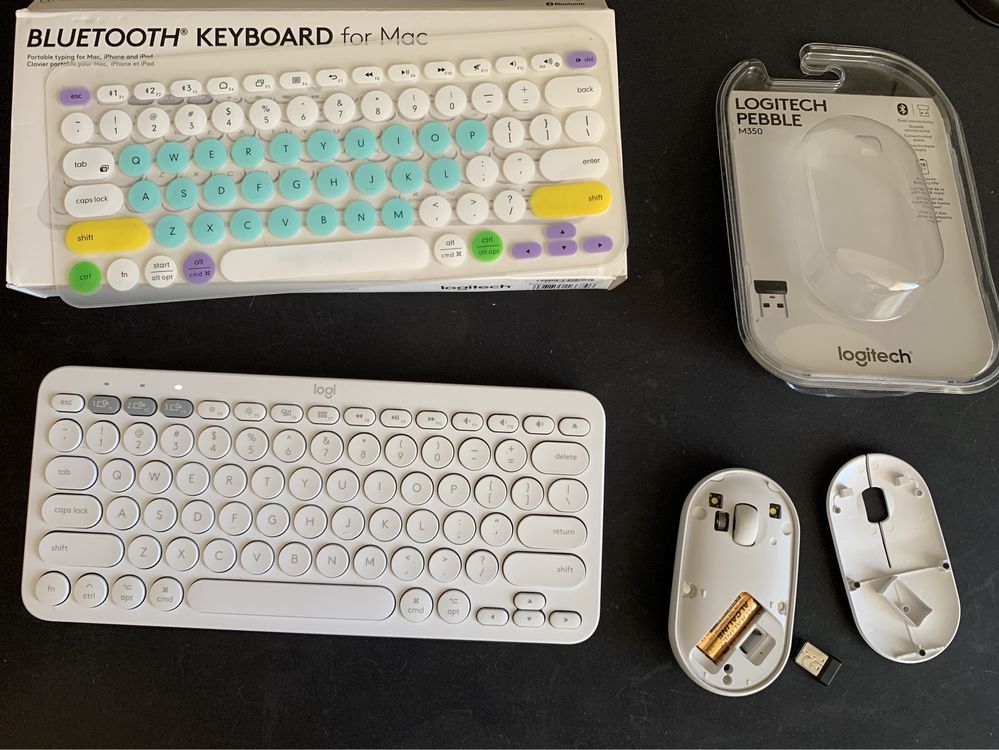 клавіатура та мишка bluetooth logitech k380 і pebble m350