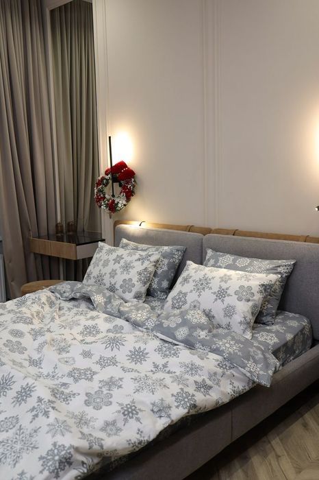 Постіль НОВОРІЧНА постель НОВОГОДНЯЯ натуральна яскрава на подарунок