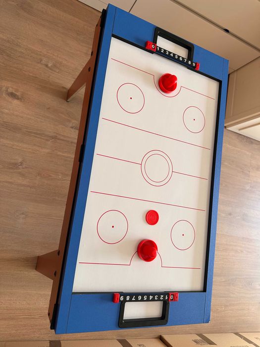 Mesa de Jogos 4 em 1 – Matraquilhos, Bilhar, Hóquei e Ping-Pong