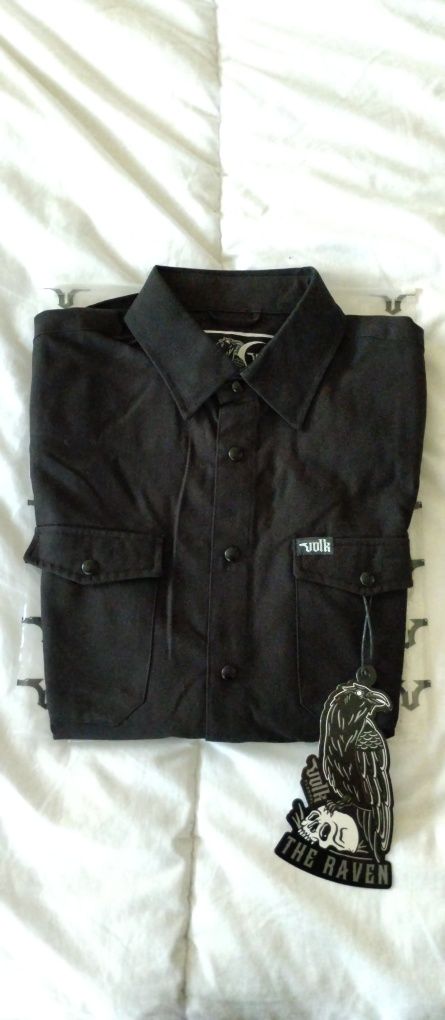 Camisa volk flannel (the raven) tamanho S