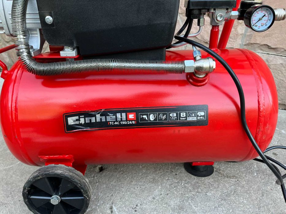 Масляний компресор, повітряний 24л 1,5кВт 8бар Einhell TC-AC 190/24/8