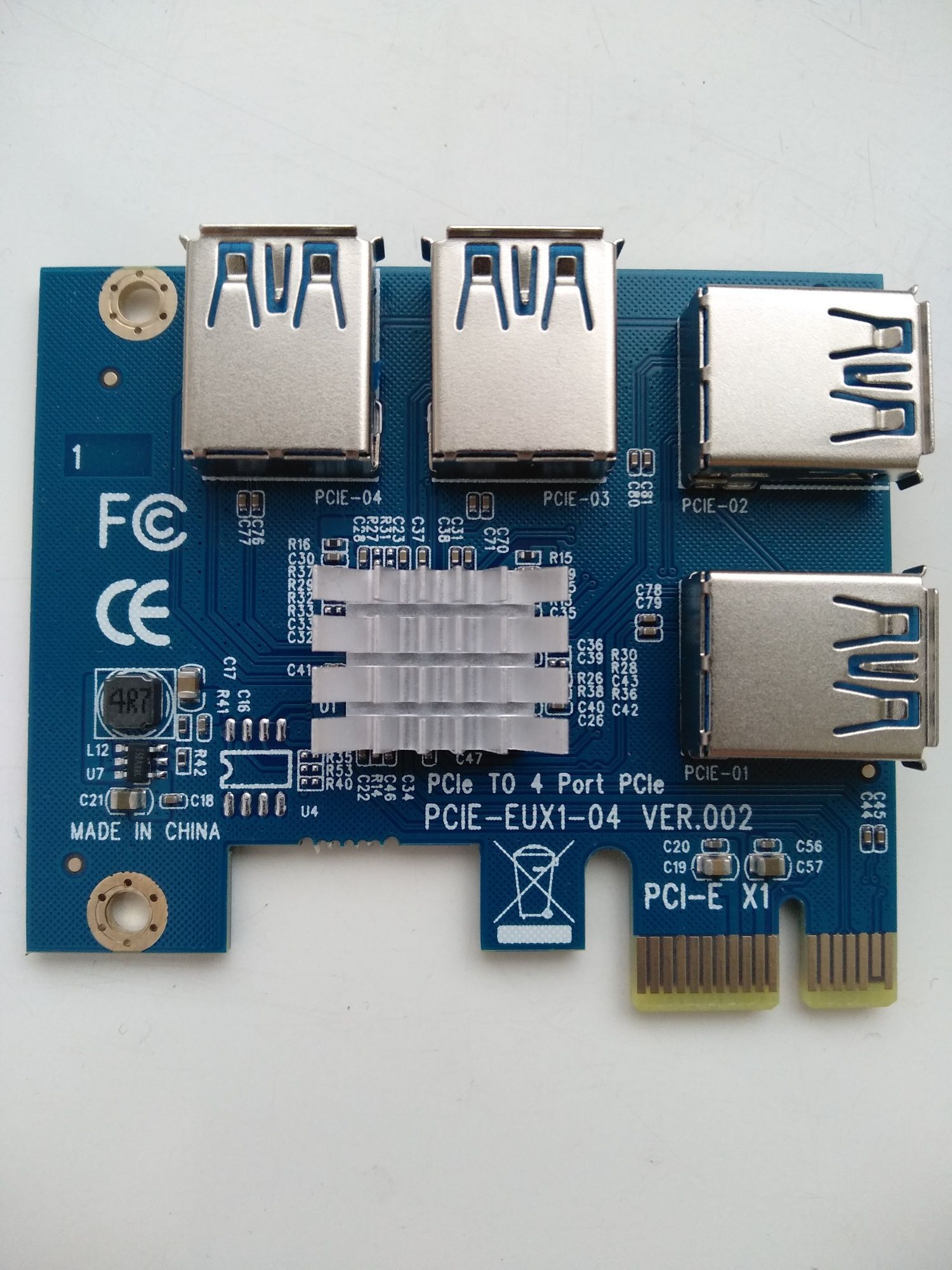Расширитель портов USB 3,0 PCI-E Express 1x4