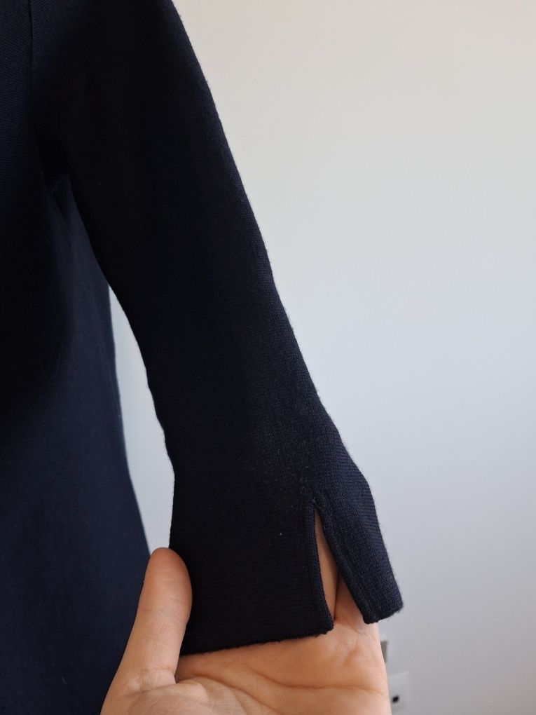 COS granatowy sweter wełniany M