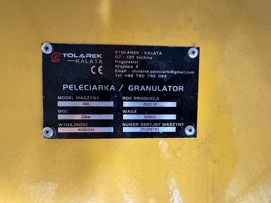 Peleciarka wolnoobrotowa 22kw