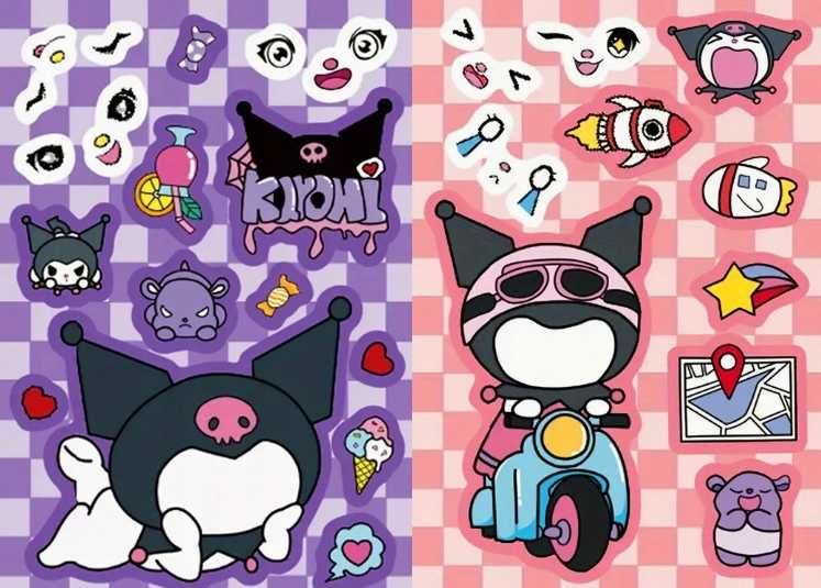 naklejki Diy Kuromi zrób twarz puzzle zabawki edukacyjne