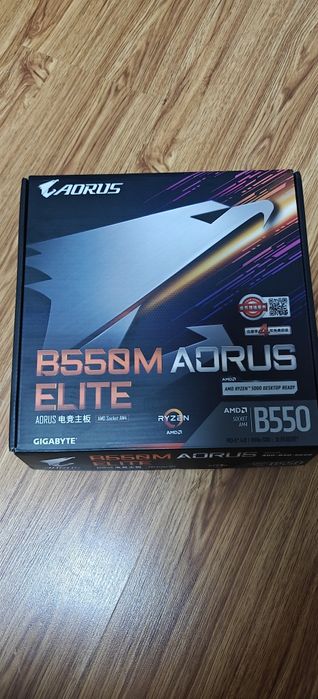 Материнська плата am4 Gigabyte B550M Aorus Elite