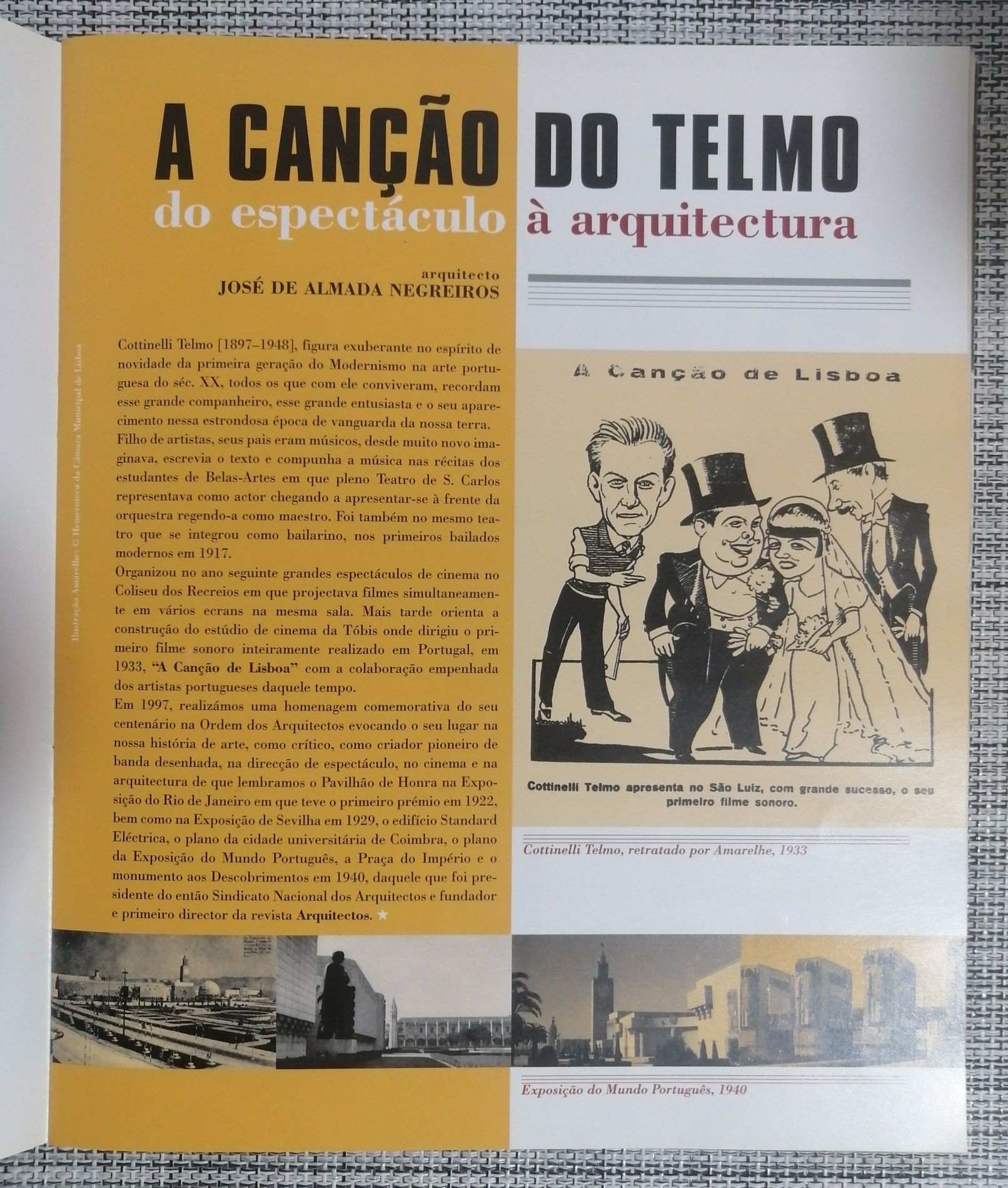 Programa "a canção de Lisboa"  musical Filipe La Féria com assinatura