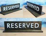 Резерв столов дерево табличка Reserved
