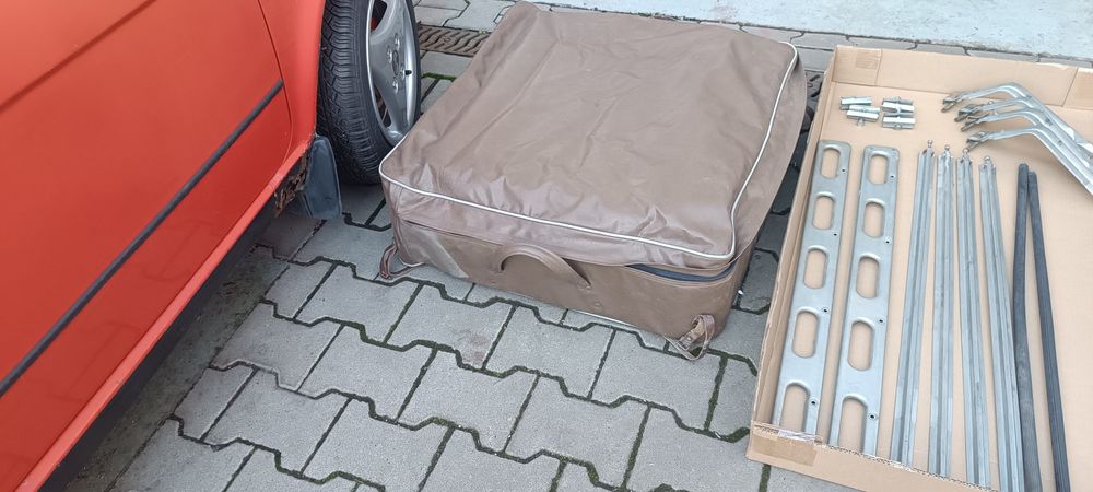 Fiat 126p 125p polonez bagażnik dachowy + neseser oryginalny zestaw