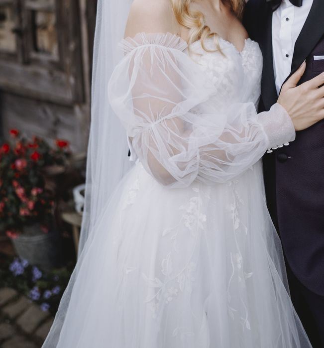 Suknia ślubna rozm M 173+9cm