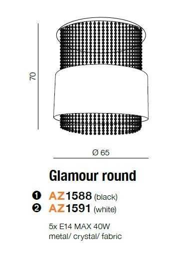 Żyrandol Azzardo AZ1588 Glamour Round