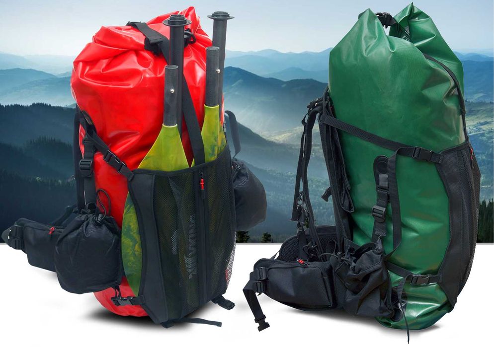 Plecak na packraft, kajak wodoszczelny wodoodporny duży z TPU 60l-80l