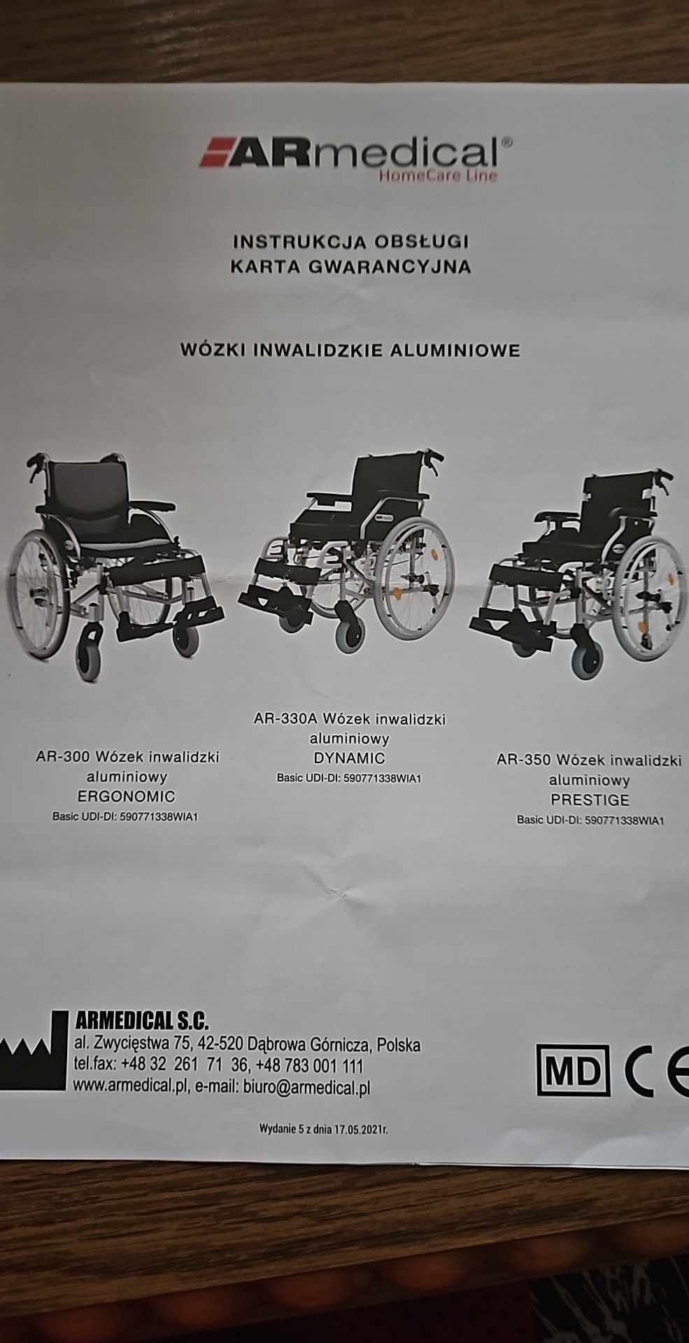 Wózek inwalidzki  Niewiele używamy