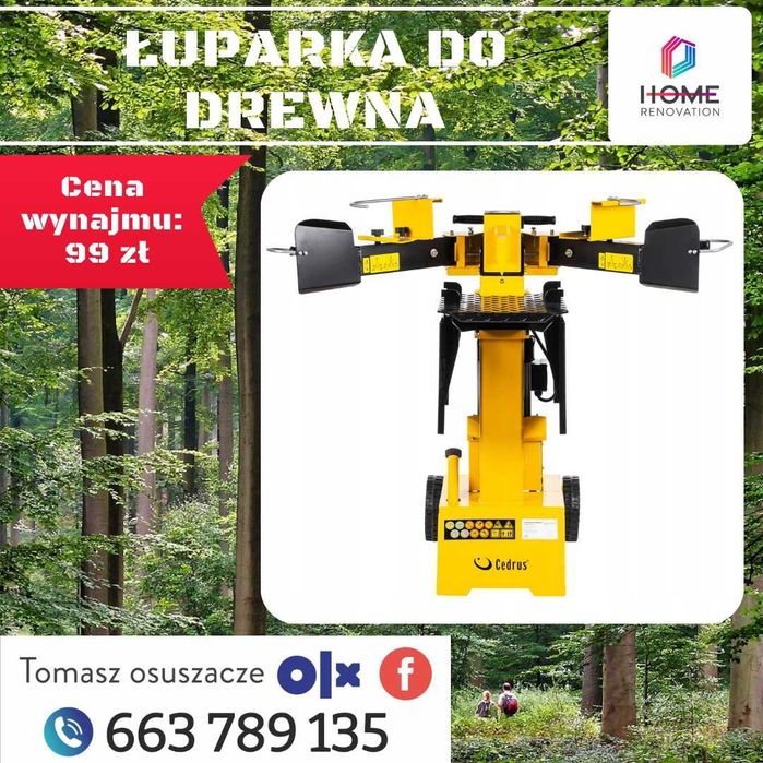 Wynajem Sprzętu Ogrodniczego Wypożyczalnia Zagęszczarka Łuparka