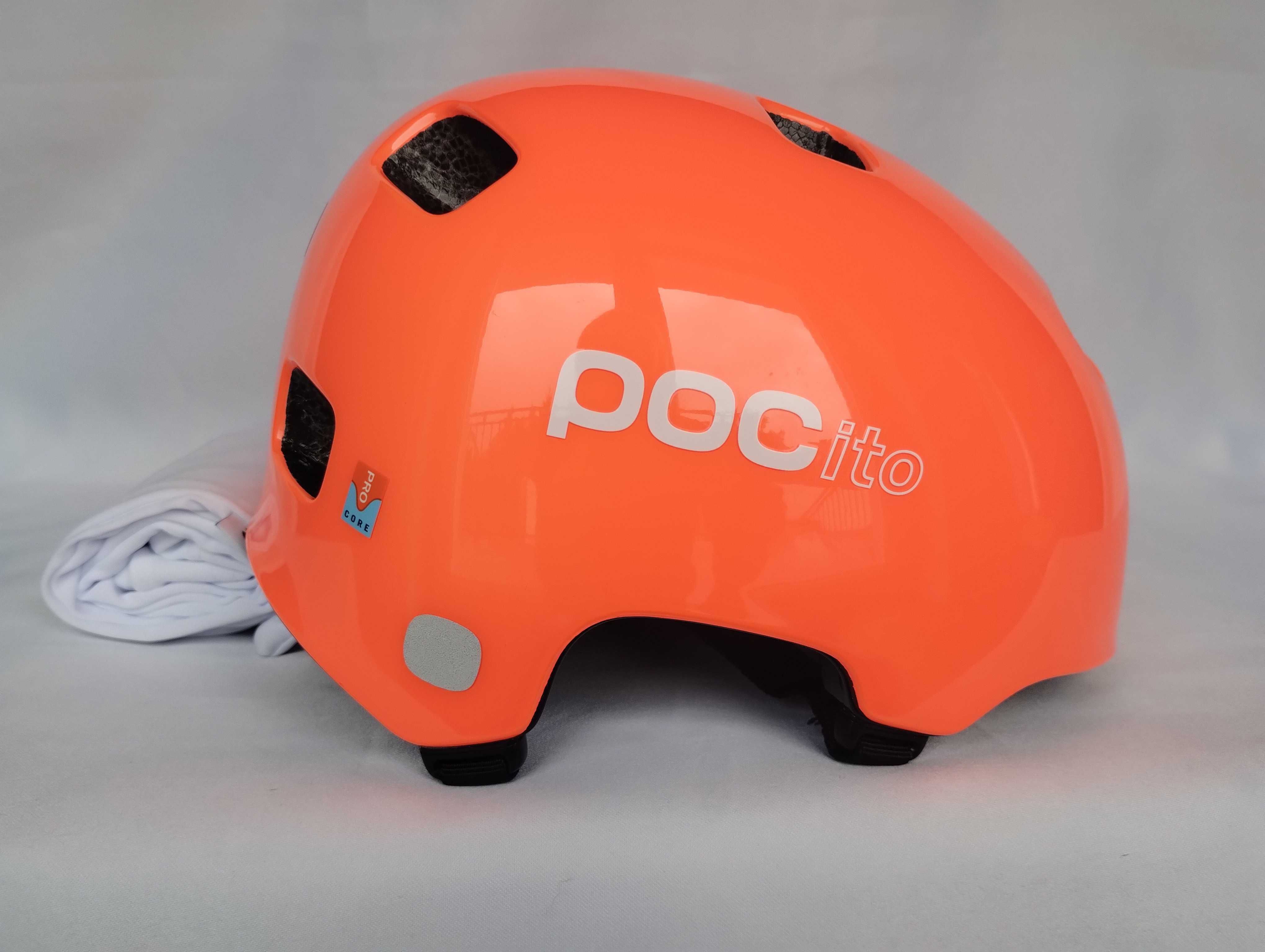 Kask rowerowy dziecięcy Pocito Crane Mips Fluorescent Orange M 55-58cm