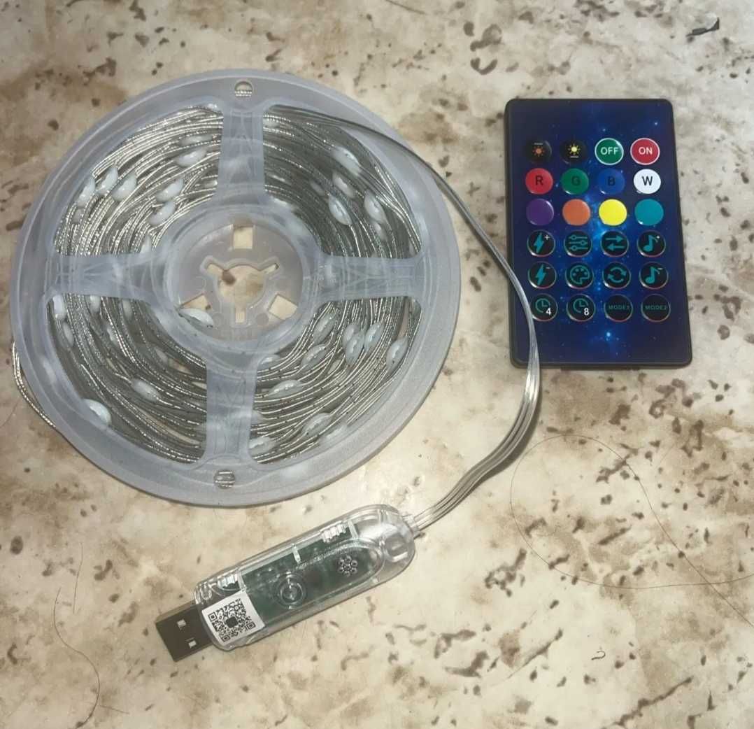 Taśma LED RGB kolorowa 5/10m + pilot Bluetooth