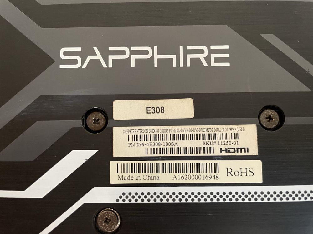 Продам видеокарту Amd R9 380X Sapphire Nitro 4gb