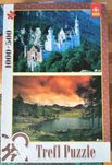 Puzzle Trefl, 1000+500, Zamek Ludwika Bawarskiego i Cumbria