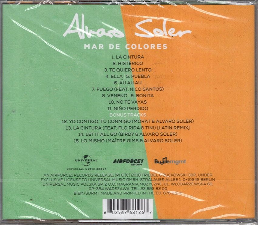 Alvaro Soler - Mar De Colores - CD