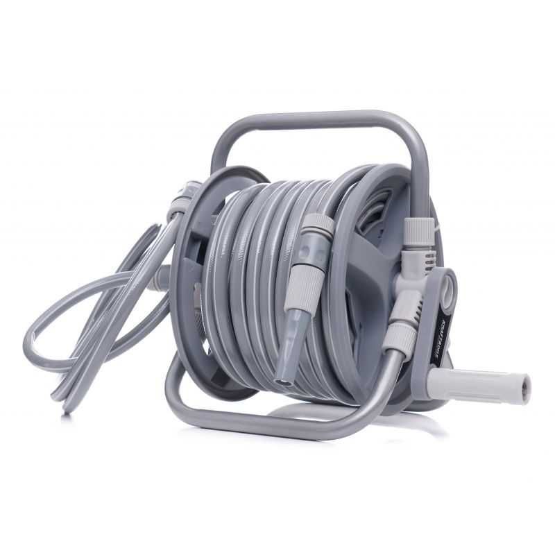 STOJAK zwijak z wężem ogrodowym WĄŻ OGRODOWY 20m 1/2"+ 2m 1448