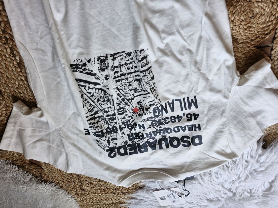 Super koszulka tshirt bawełniany gruba solidna Unisex s m metki  DSQ2