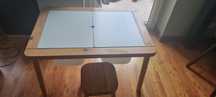 Stolik dla dzieci IKEA FLISAT+ krzesełko+ 2 pojemniki
