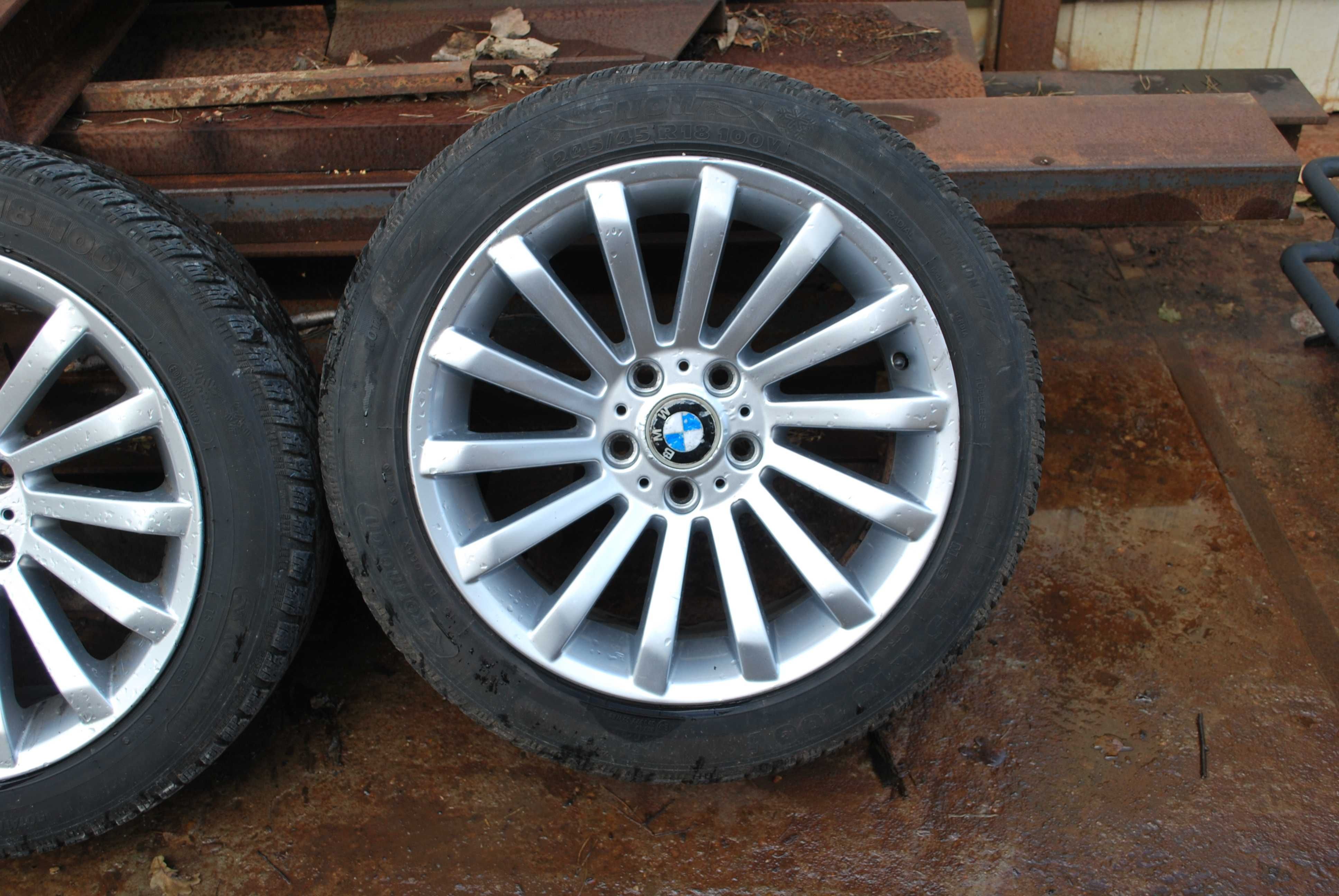 Koła 245/45 R18 5x120 Alufelgi +opony zimowe BMW 5 F10 F11 ET34 + ET37