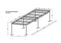 Konstrukcja Stalowa 6x12 - Wiata Garaż Hala Carport - Nowa i Solidna