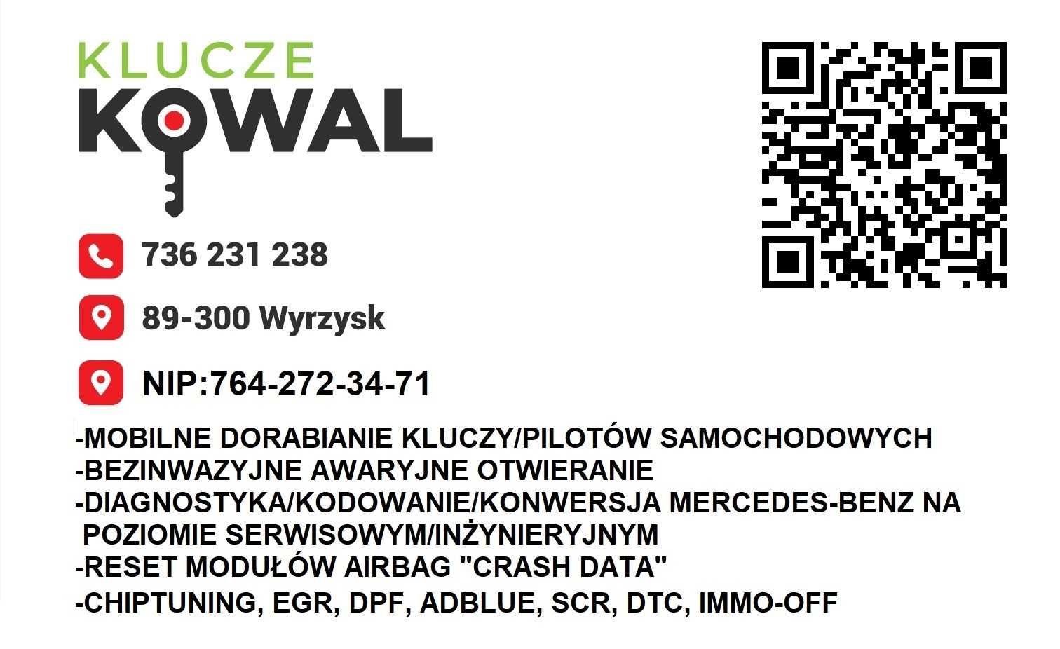Mobilna Diagnostyka Samochodowa CHIPTUNING DPF EGR ADBLUE IMMO OFF