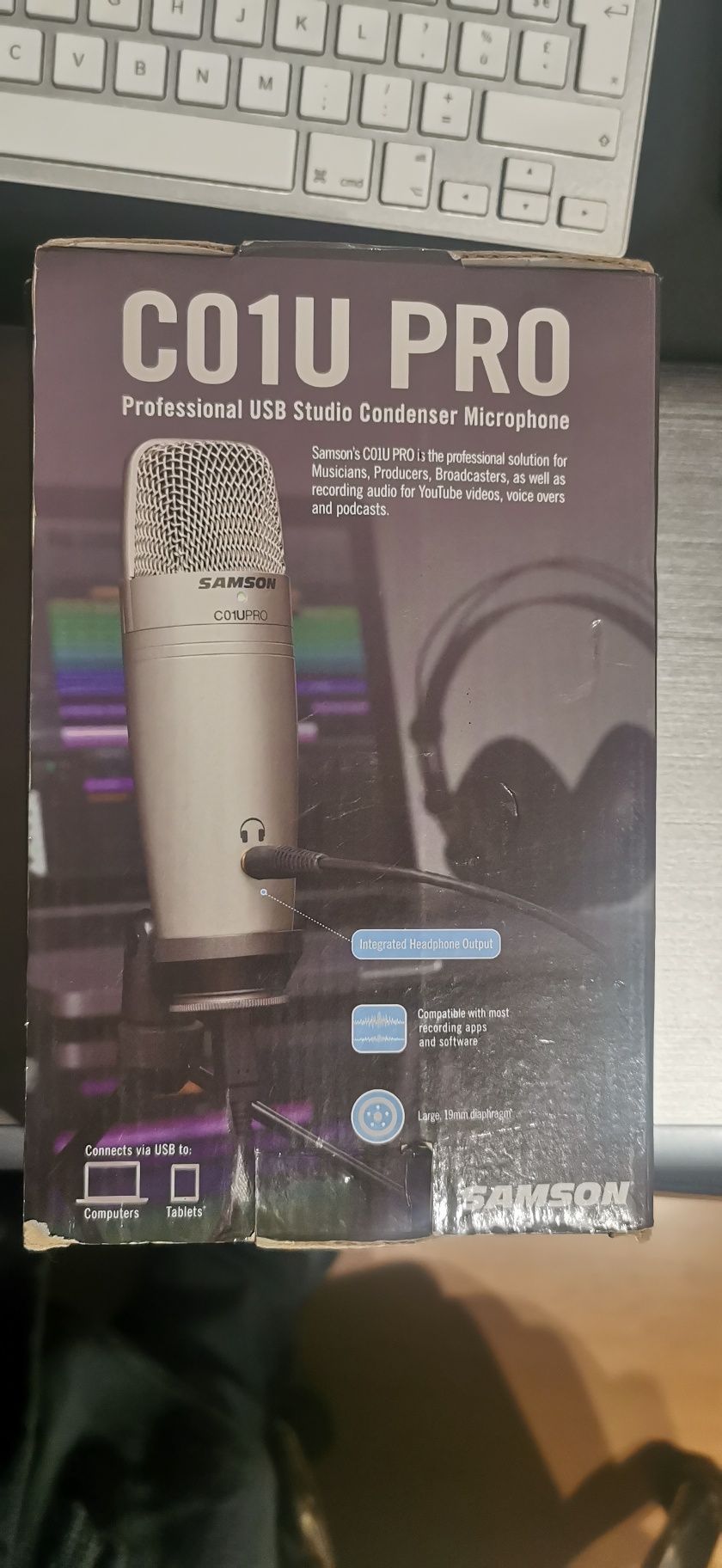 Microfone Condensador de Estúdio C01U Pro USB Samson