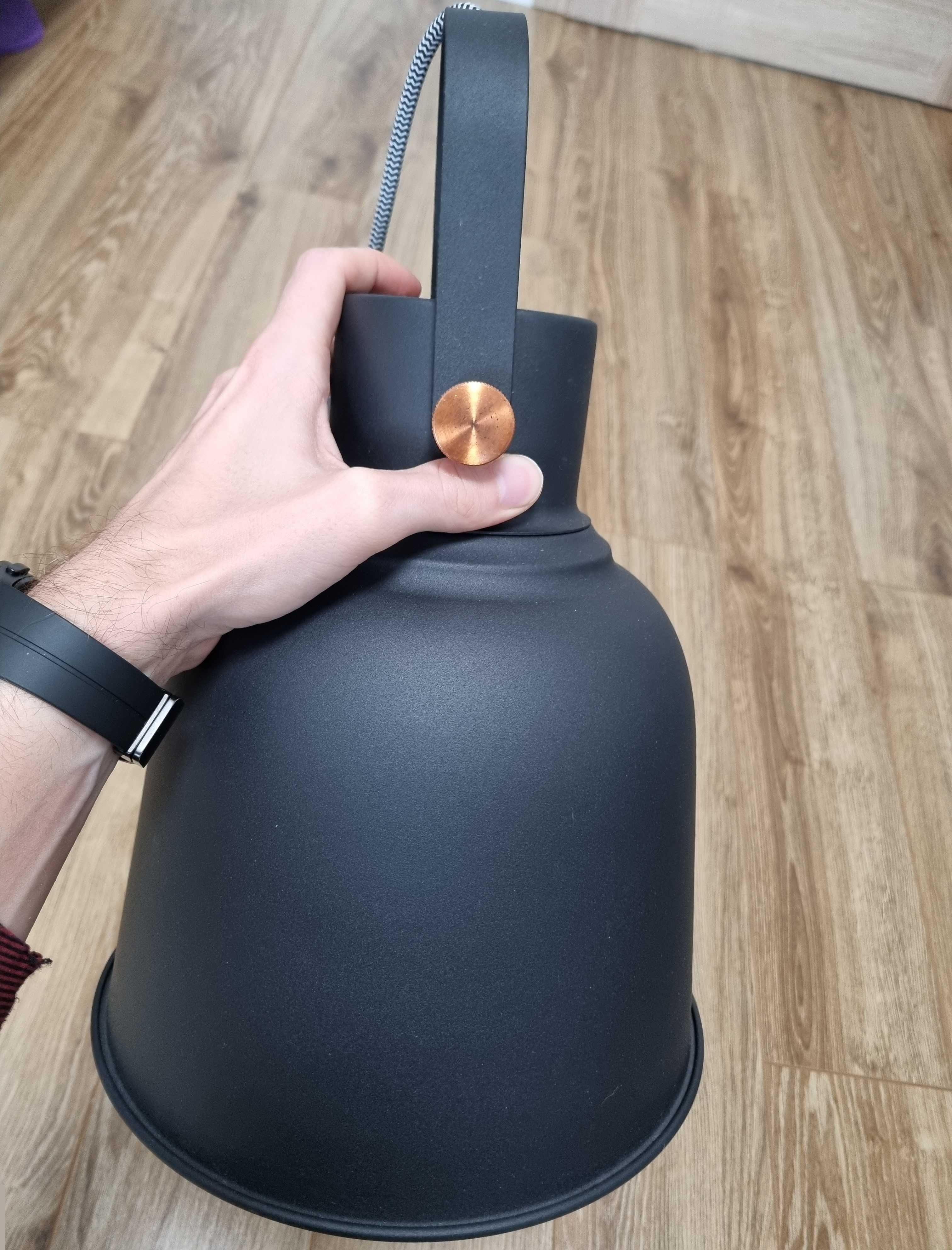 Lampa wisząca - czarna, loft, E27