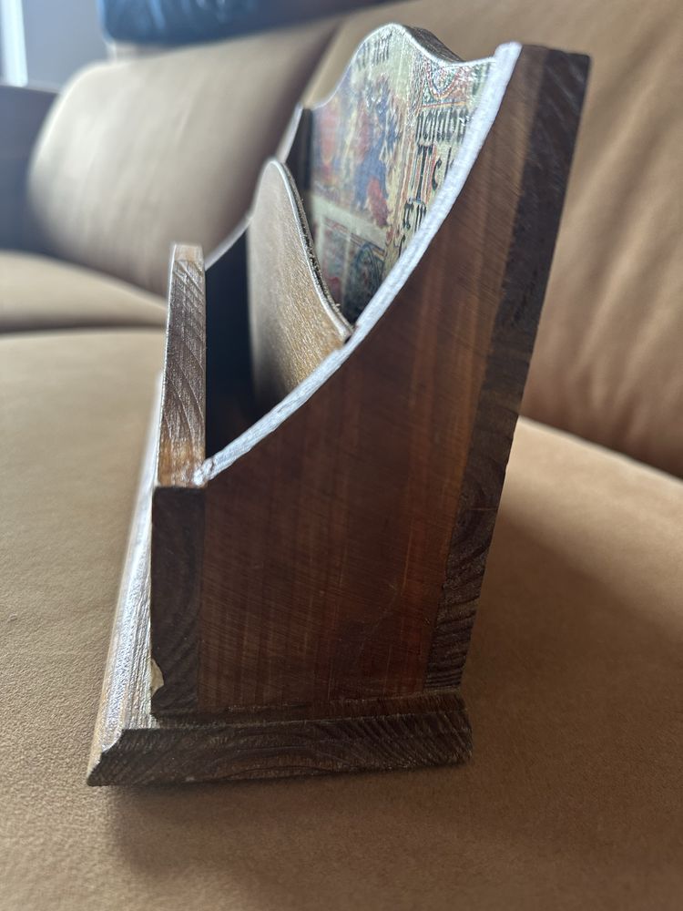 Listownik drewniany hand made decouoage