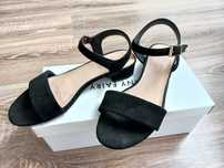 Buty sandałki damskie ccc czarne zamszowe niskie sandały 36 obcas