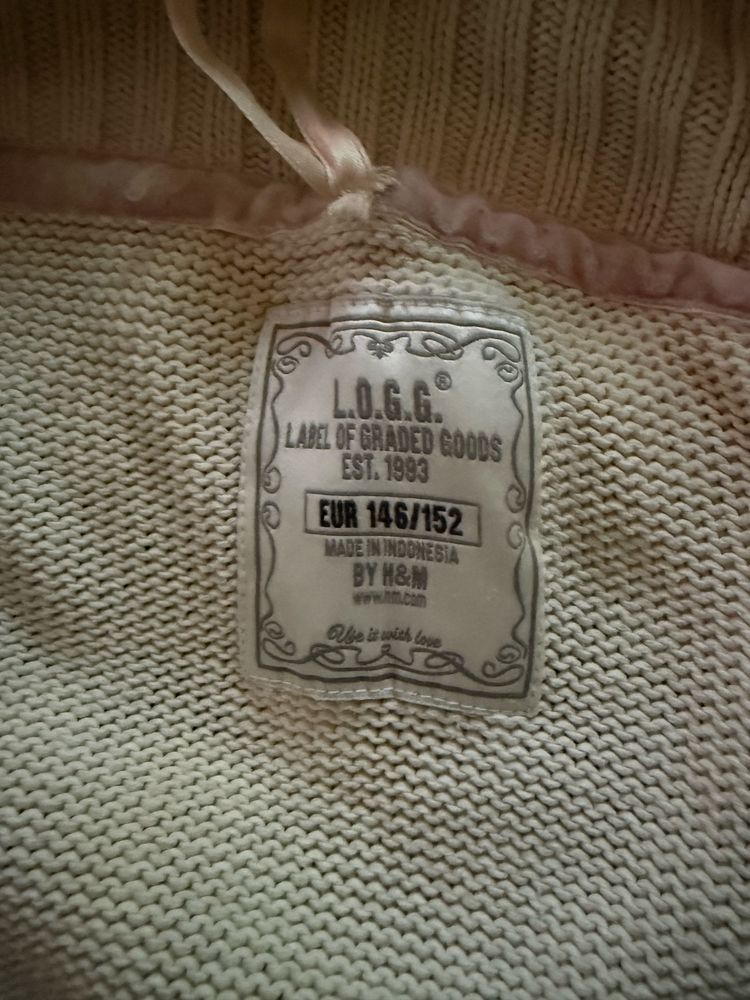 Sweter H&M Logg 146-152 beżowy .