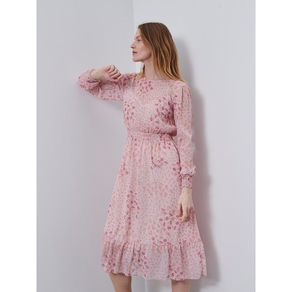 Sukienka reserved 36 boho s kwiaty letnia rózowa