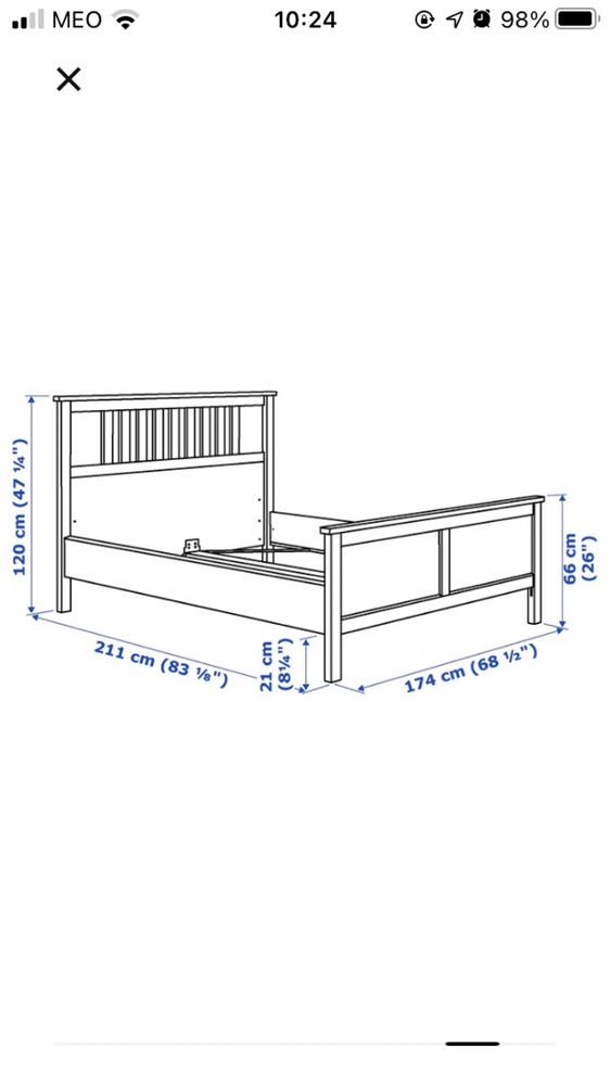 Cama Hemnes com estrado - OFERTA colchão