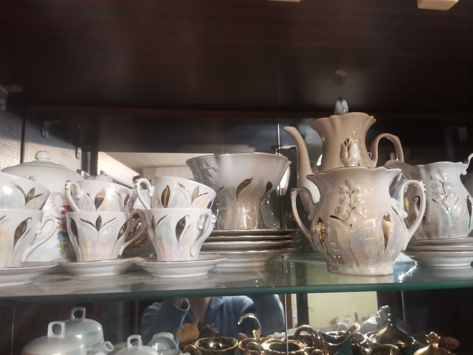 Кофейный набор ландыш, фарфор, ссср