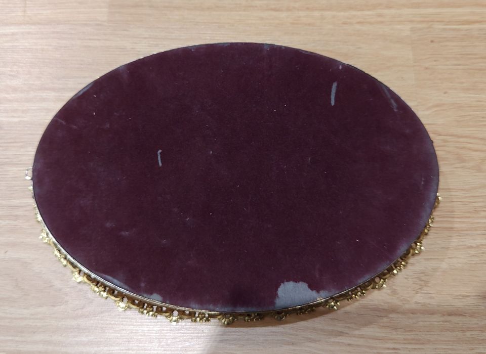 Bandeja de toucador com espelho