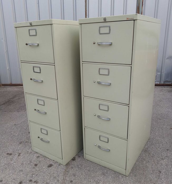 Armário Arquivador Metálico Industrial Vintage