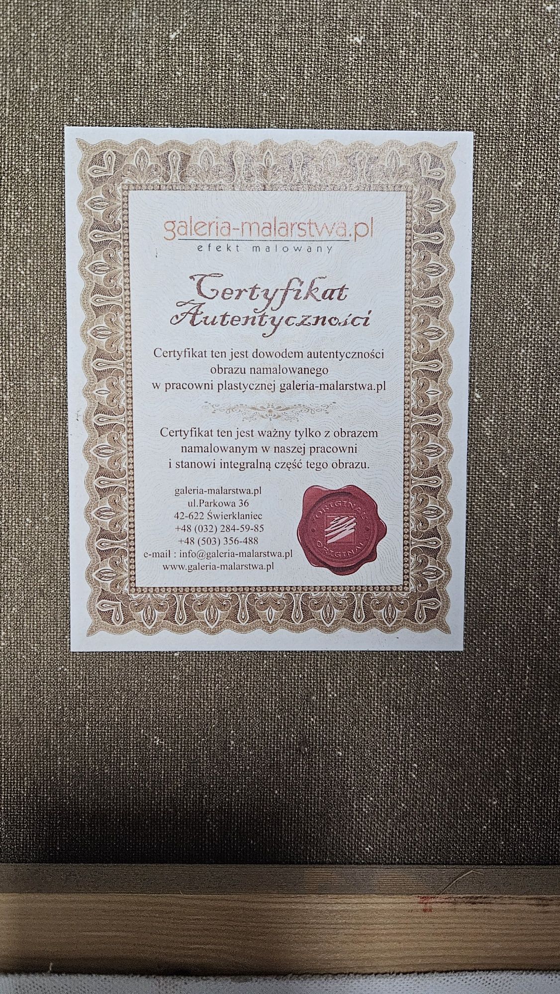 Ręcznie malowany obraz