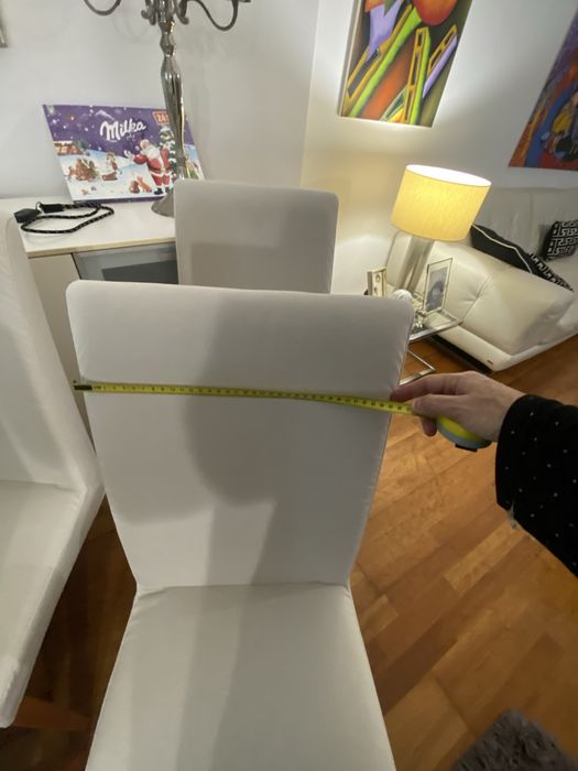 6 cadeiras de mesa de jantar com capas novas